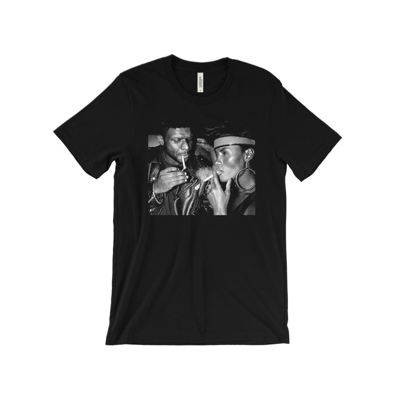 Larry Levan and Grace Jones T-Shirt - Paradise Garage - 84 King Street - New York City 80s nightclub - dj disco funk soul music T-Shirt 2XL