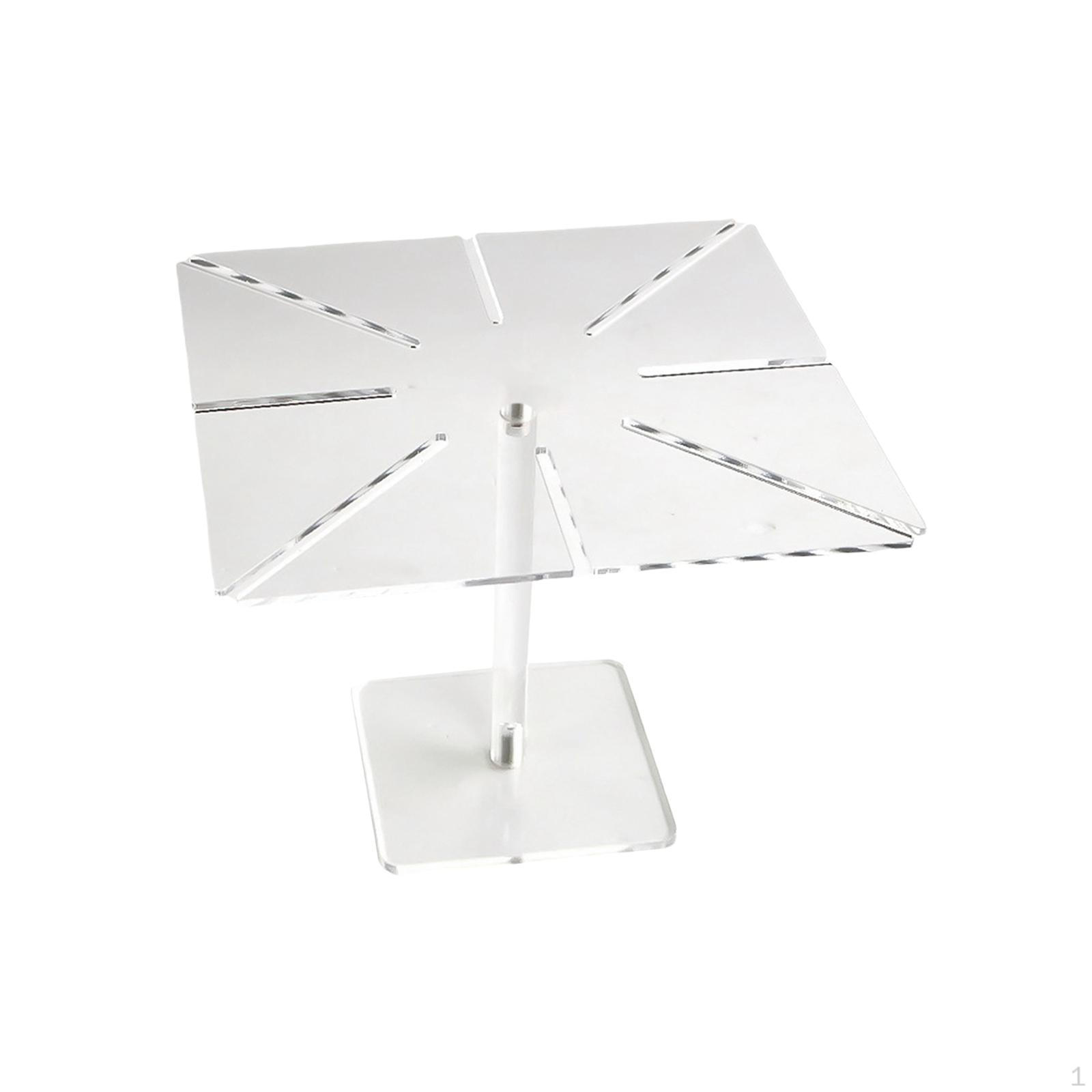 Acrylic Transparent Cake Holder, Candy Dessert Table Display Plate Stand Cupcake Square