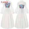 Women Skirt Renaissance Dress Festivals Cosplay Decor Costume Set Performance