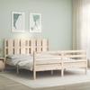 VidaXL Bed Frames with Headboard 160x200 Cm Solid Wood 3194126