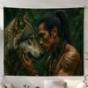 Tapestry of the Wolf and the Warrior Man