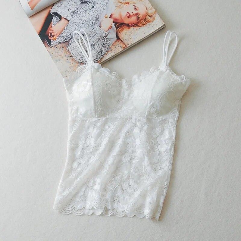 

Женский длинный слинг-топ-топ, кружевной красивый нижний край, нижнее белье, анти-освещенный жилет-бретелька XL