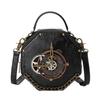Steampunk Shoulder Bag with Clock Face Retro PU Crossbody Chain Trim