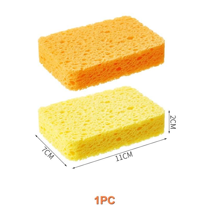 3073 Dishwashing Sponge Natural Wood Pulp Sponge Brush Bowl Washing Pan Sponge Kitchen Washing Tool