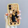 KEYSION Stoßfeste Hülle für OPPO A6x 5G mit Lanyard Weiches Silikon Niedliche 3D Cartoon-Puppe Handy-Rückseite für OPPO A6t 5G