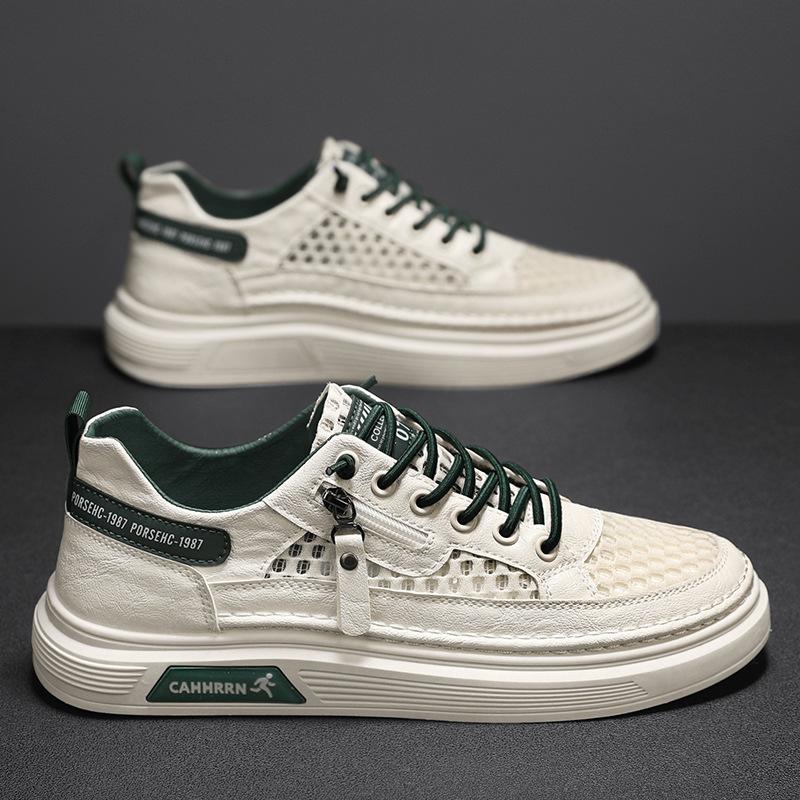 

2024 summer and autumn live broadcast niche mesh hollow casual board shoes street port air breathable tooling sports men s trendy shoes 39