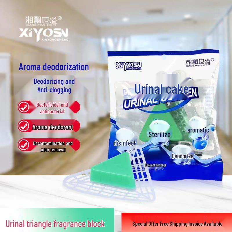Men’s Urinal Deodorizing Scent Block - Fragrant, Descaling, Cleaning Tablets