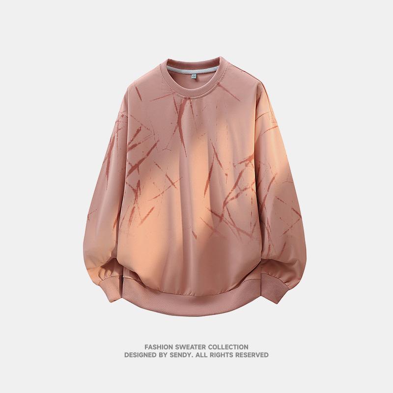 Spring/Autumn Men's Casual Pullover Hoodie - Versatile Round Neck Long Sleeve