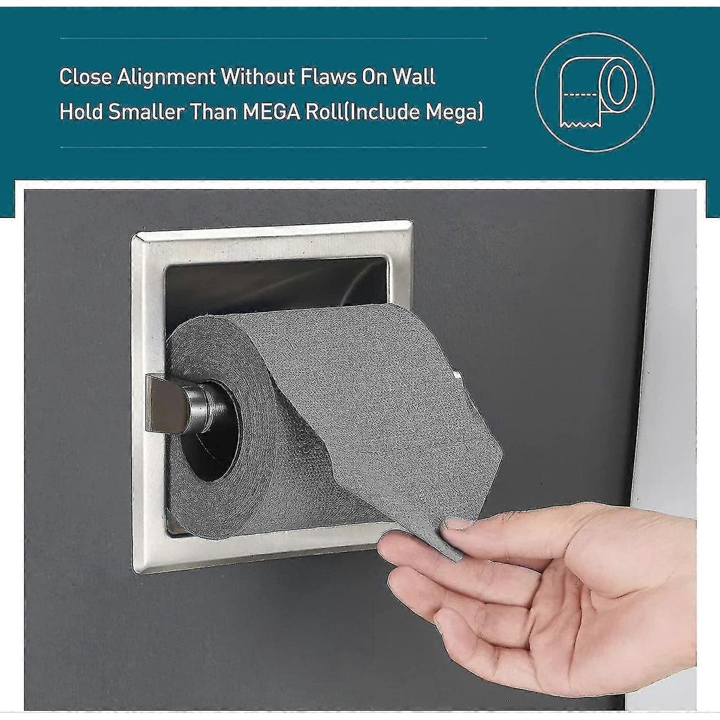 Recessed Toilet Paper Holder Brushed Nickel Toilet Paper Holder Wall Mounted Toilet Paper Holder