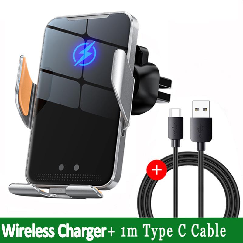 

Wireless Car Charger Magnetic Auto Car Phone Holder Mount For iPhone 14 13 12 X XR Samsung Infrared Fast Car Charging Stand