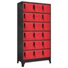 VidaXL Locker Cabinet Anthracite and Red 90x40x180 Cm Steel 339833
