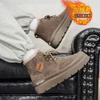 High-top shoes, new winter velvet cotton shoes, sports platform Martin boots, fur integrated snow boots