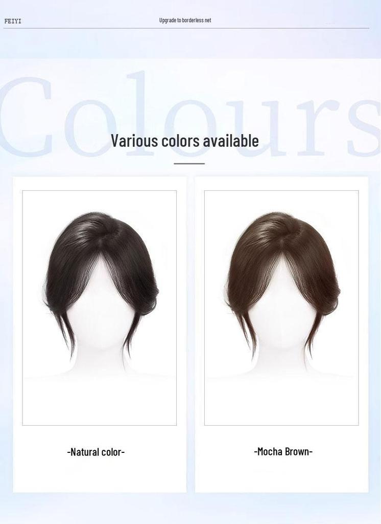 Women's Hair Topper: Real Hair, Covers Gray, Boosts Volume, Invisible & Traceless, High Crown Fluffy Regrowth Solution