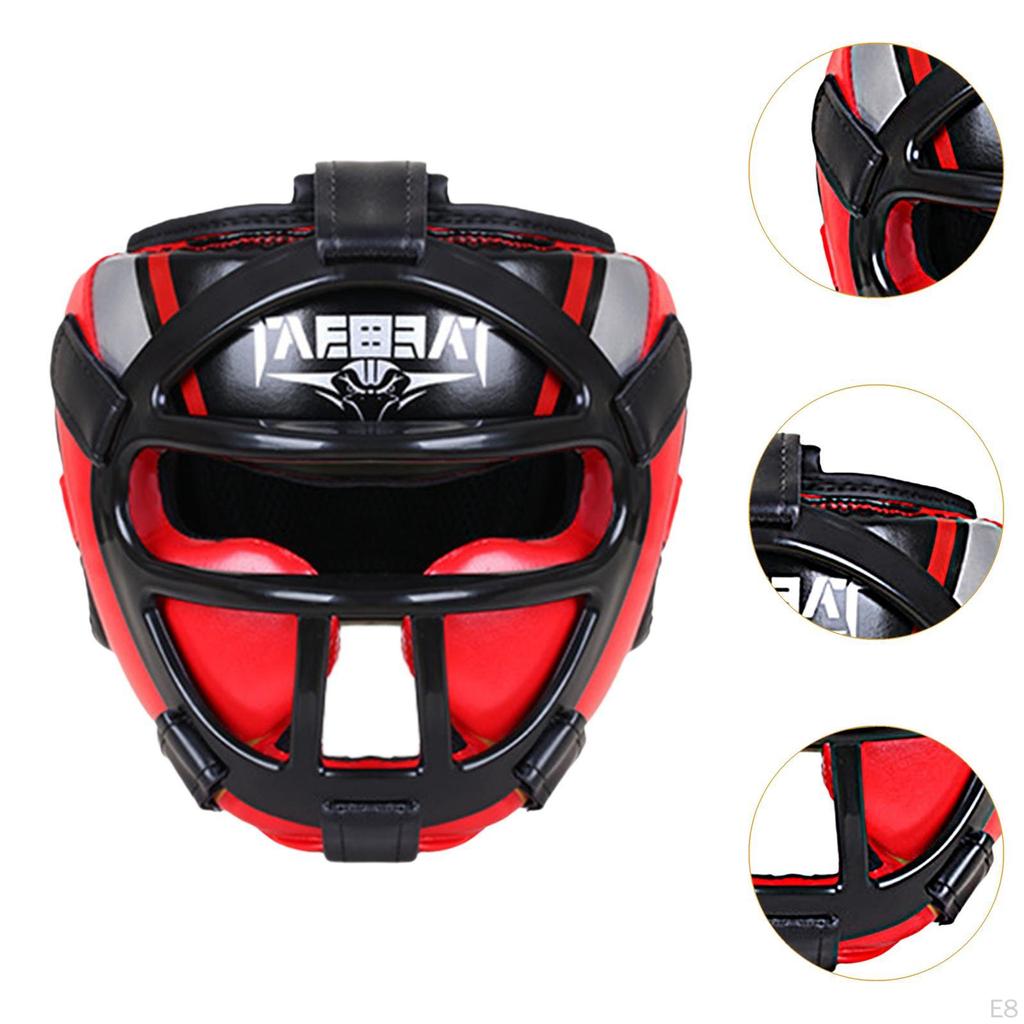 Πυγμαχικό Κάλυμμα Κεφαλής Κάλυψη Προσώπου Αναπνεύσιμο Επαγγελματική Προστασία Μετώπου και Αυτιών Πλήρες