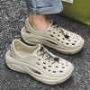 Men's Sandals 2025 Summer New Personalized Fashion Sports Leisure Perforated Shoes High Quality EVA Anti Slip Beach Shoes Male