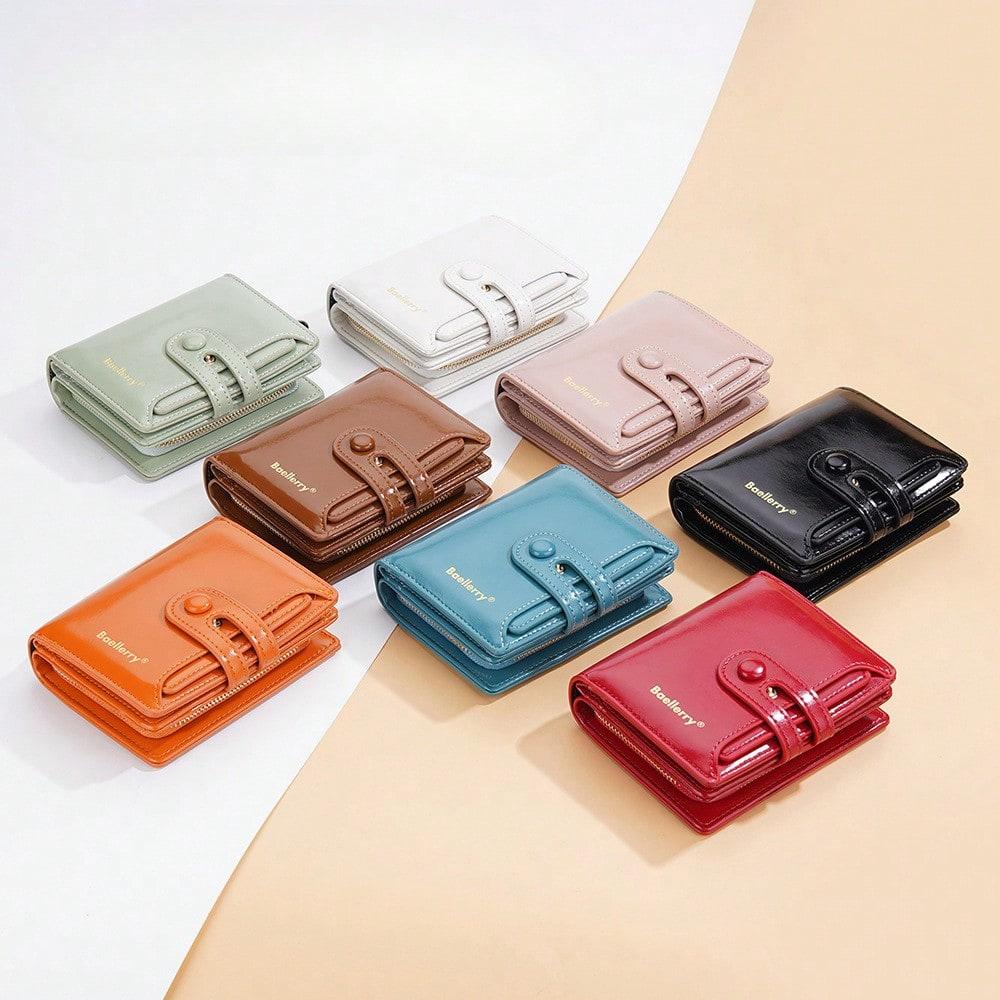 New Women's Short Wallet Glossy Multi-Card Zipper Change Bag Versatile Wallet