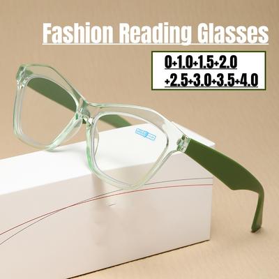 Gafas de Lectura Modernas para Mujer en 3 Colores Moda Bloqueo de Luz Azul Gafas para Hipermetropía para Hombres Damas Cuadradas Gafas para Visión de Lejos