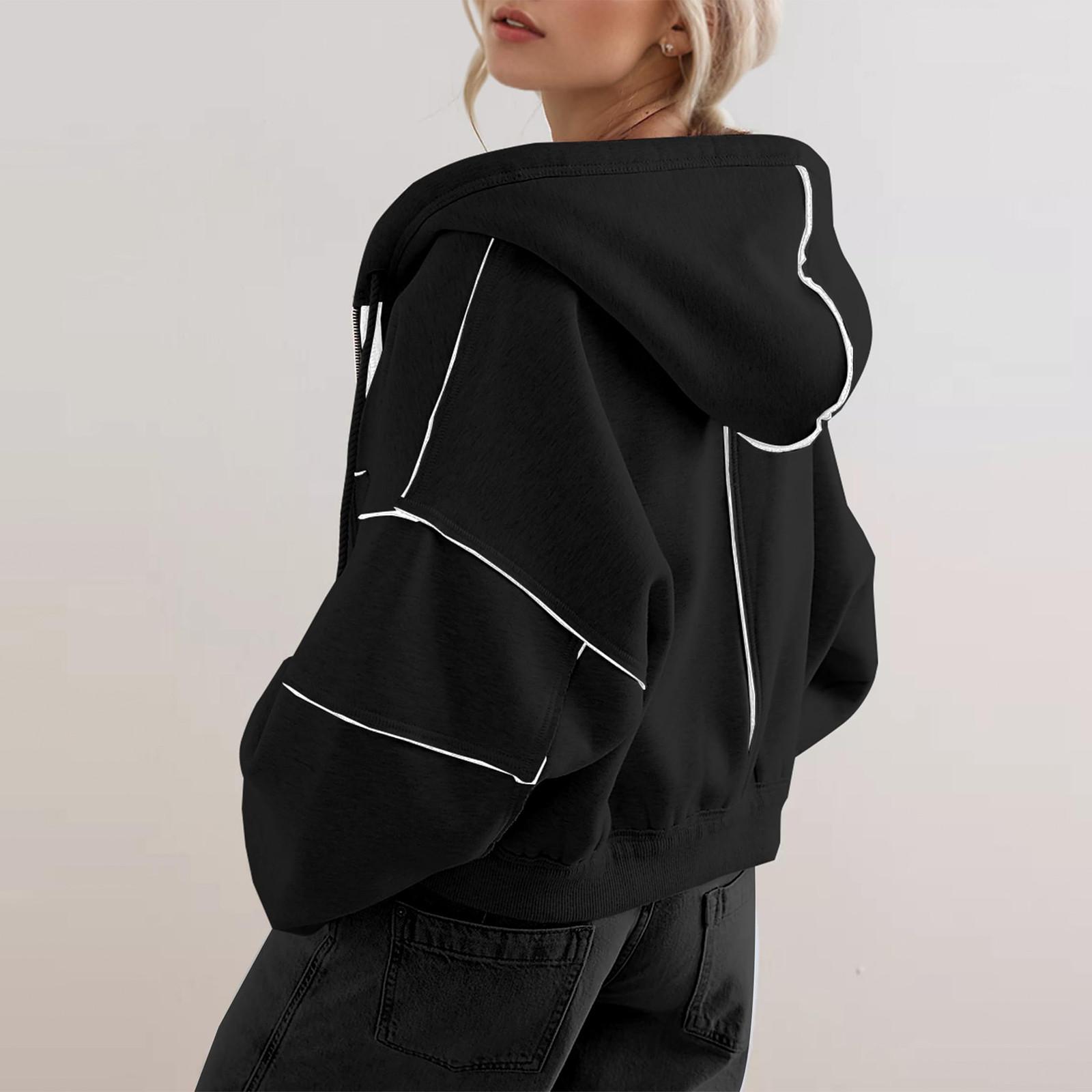 Женская негабаритная толстовка с длинным рукавом — фото 3