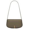 YSL Front Logo Magnetic Closure Leather Tote Shoulder Bag Women Bags Deep-Musk 779642-0SX0W-3237