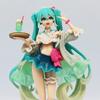 New Hot18cm Hatsune Miku figure Soda cream dress The Props Desktop Decoration Collection PVC Model Toys Kids Gifts