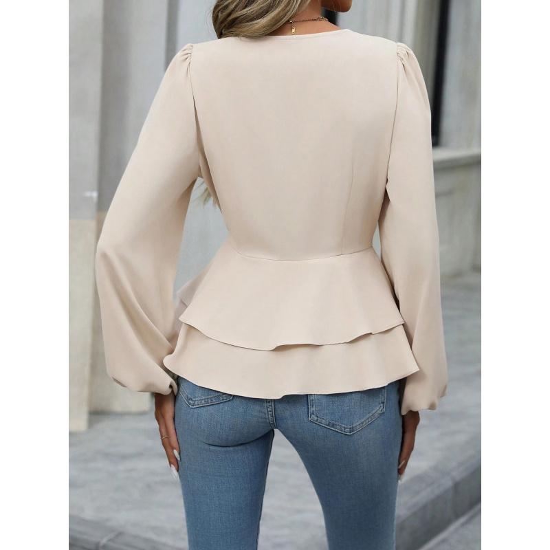 Spring And Autumn New Women Fashion Suit Jacket Elegant Slim-Fit Waist-Cinching Blouse