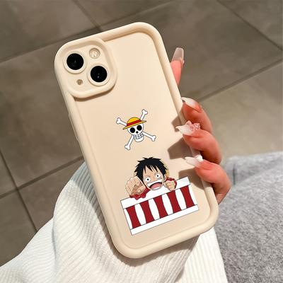 Etui na telefon Cartoon Luffy Soft do Realme OPPO Reno VIVO Infinix Tecno Oneplus Full Cover Camera Shockproof Protection Rubber Case Cover