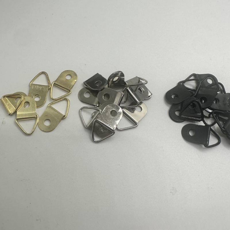 100Pcs Photo Frame Hook Accessories Triangle Hanging Ring Hardware Hanging Buckle Picture Frame Medium Ring Screw Golden Triangle Hook