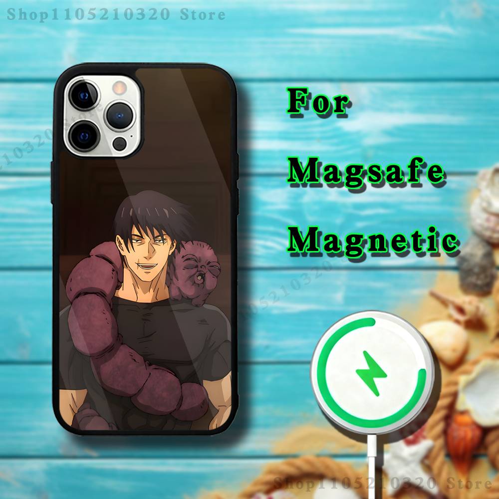 Toji Fushiguro J-Jujutsu Phone Case For iPhone 17,16,15,14,13,12,11,Pro,Max,Plus,Mini,SE4,E Magnetic Magsafe Wireless Charging