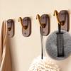 4 Pcs Mushroom Hooks, Mushroom Coat Hooks Wooden Base with Zinc Alloy Hooks To Highlight Vintage Feeling, Decorative Wall Hook Hooks for Hanging Coat