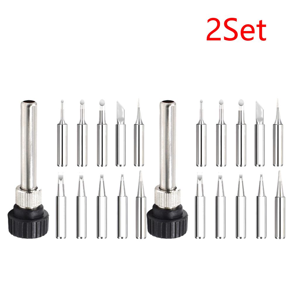 1-3Set Soldering Iron Tips with Welding Sleeve 900M Lead-Free Solder Iron Tip Replaceable Soldering Tip Welding Station Tools