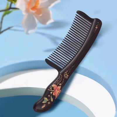 Tan Mu Jiang Ebony Wood Comb Gift Set