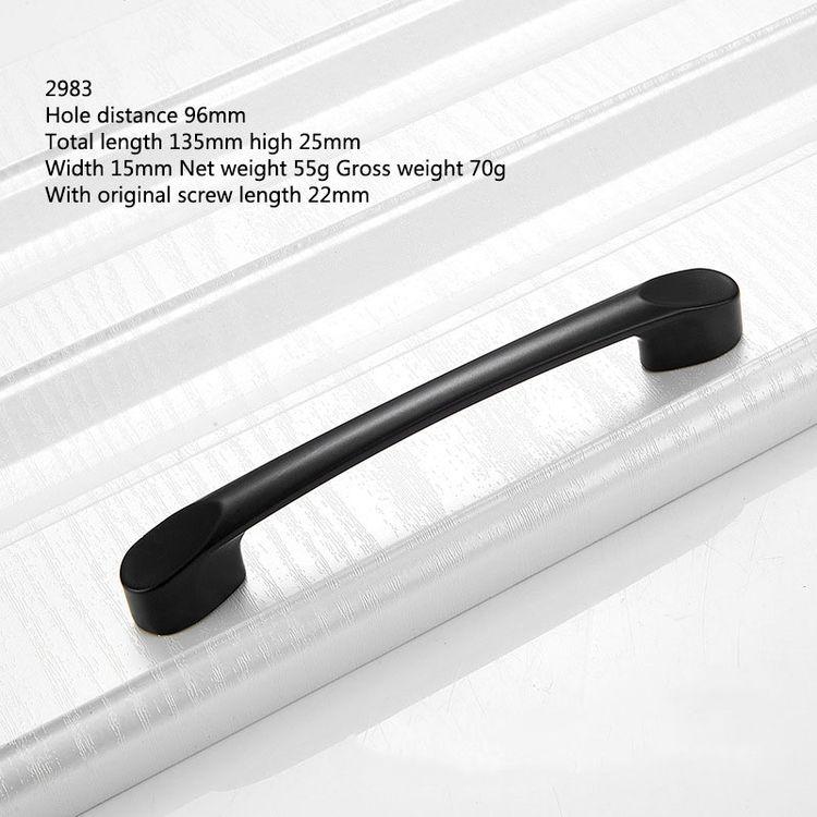 Black Handle American Style Modern Pull Antique Handles and Knobs Drawer Furniture Kitchen Cabinet