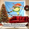 Custom Name Personalized Pippi Longstocking Print Tapestry, Wall Art Decor, Bedroom, Dorm, Apartment, LivingRoom, Party Backdrop, Gift for Birthday