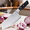 7.3 Inch Chinese Chef Knife 10Cr15MoV Stainless Steel Blade Wood Handle Cleaver Meat Slicing Vegetables Kitchen Knife Messer
