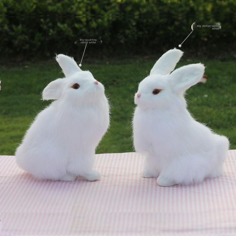 Farmhouse Plush Bunny Toy With Handcrafted Design For Home Decor And Photography Props