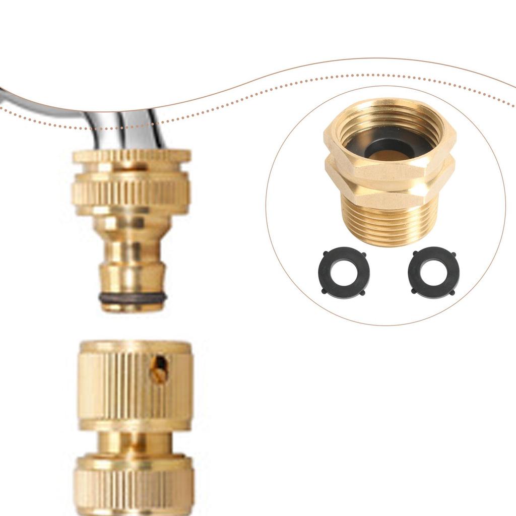 Universal Garden Hose Adapter Brass Quick Connect Fittings Replacement Accessory for Watering System