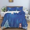 2024 Christmas Duvet Set Red Festive Atmosphere Decoration Single/double One Quilt Cover Two Pillowcases