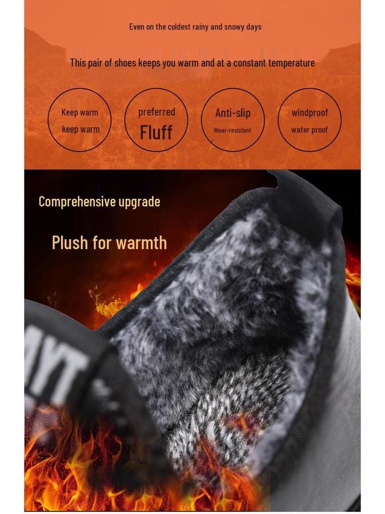 Unisex Warme Leder Baumwolle Rutschfeste Leichte Freizeitschuhe