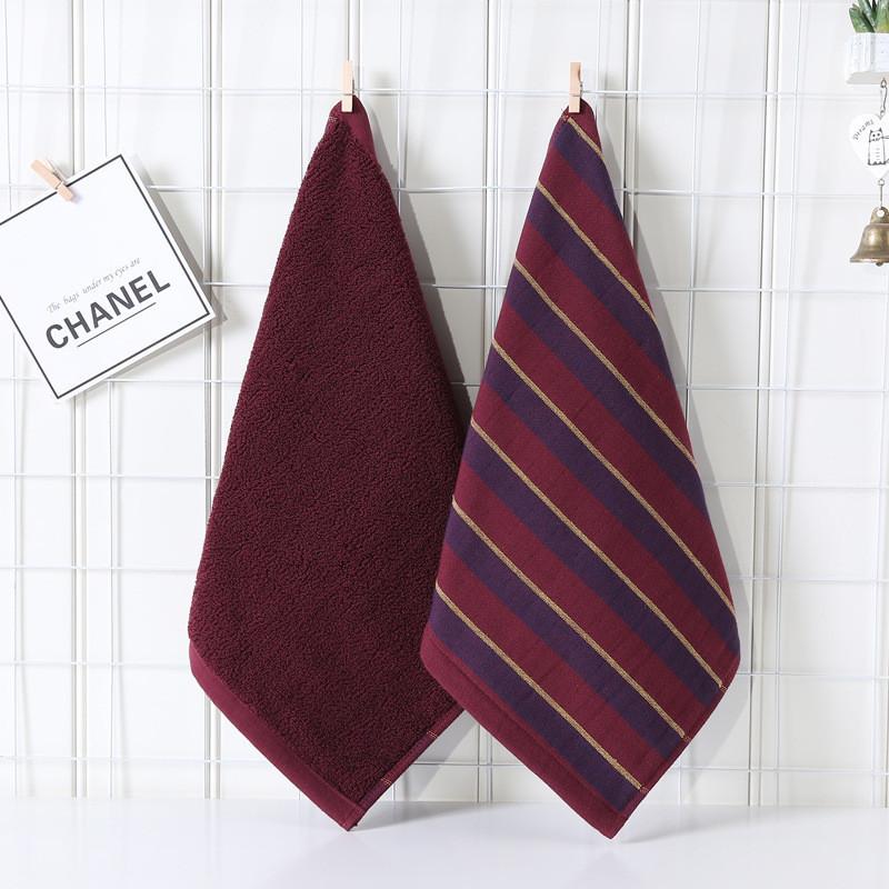 35x35cm Classic Gauze Cotton Striped Soft Absorbent Double-Sided Terry Bathroom Men Face Towel