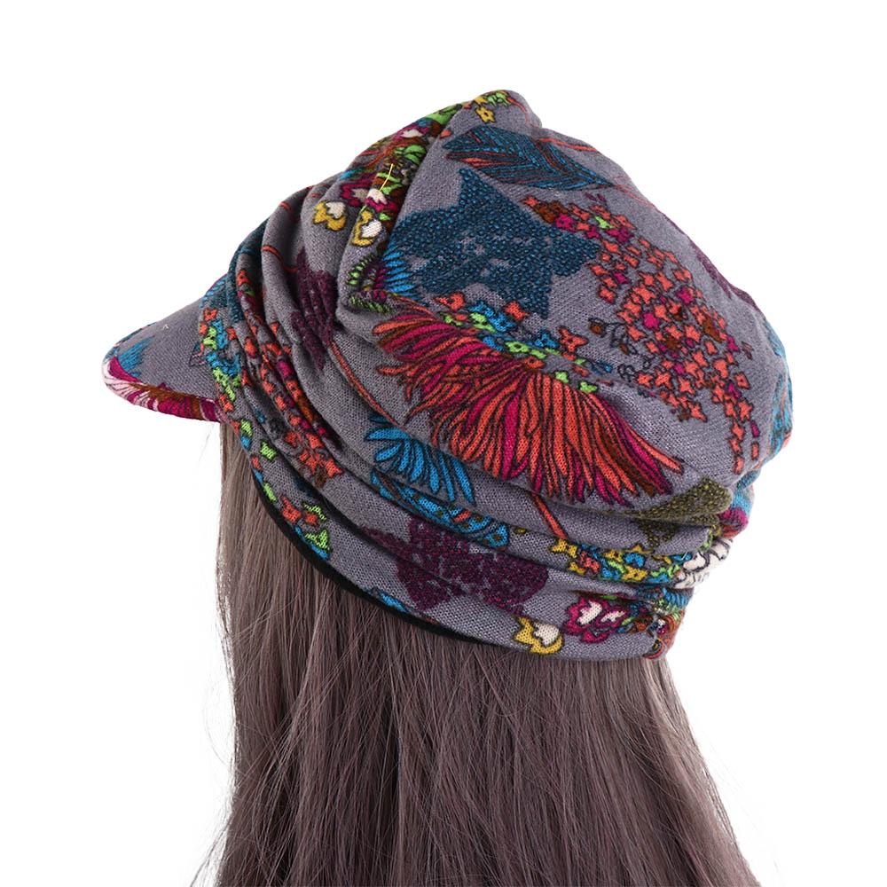 Cap Cotton Mom Hat Foldable Earflap Girls Cap Ethnic Style Cap Women Hat Baseball Cap Peaked Cap