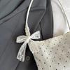 Korean Japanese Fashi Mini Shoulder Bag for Girls Bucket Bag with Decorative Silk Scarf Collecti Cute Storage Bag