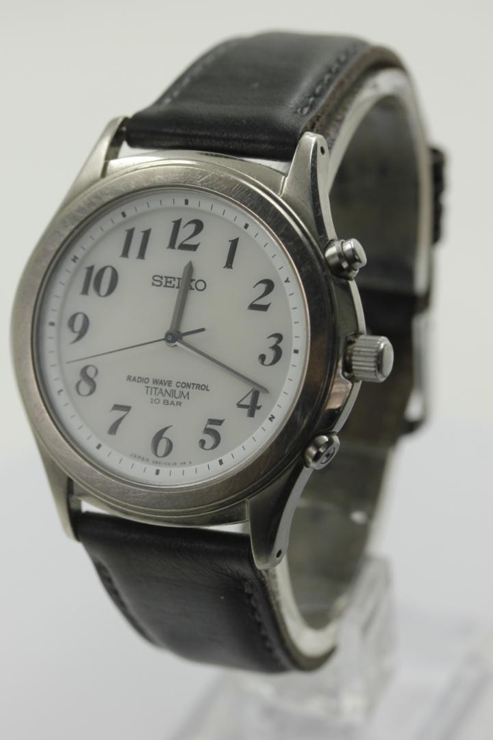 

[USED] SEIKO 5B21-0AD0 Radio-Controlled Watch with Replaced Battery
