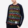 Fila Casual Geometric Print Crewneck Sweatshirt Men Sweatshirt Lychee-Red F11M233202F-RD