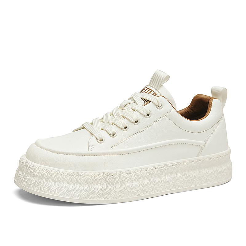 

Модные мужские туфли из толстой кожи на каждый день, удобные кроссовки для улицы, вулканизированная обувь, модные роскошные кожаные мокасины, теннисные кроссовки на плоской подошве 44 бежевый