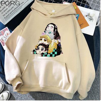 Kawaii Demon Slayer Bluza z kapturem Japońska graficzna bluza z kapturem Anime Ubrania
