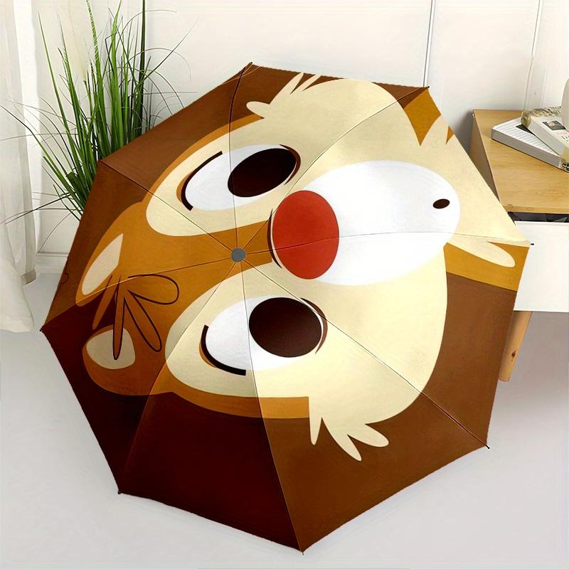 

Chip n Dale Themed Automatic opening and closing folding umbrella, 8-rib windproof, compact travel design, suitable for all occasion | Fas
