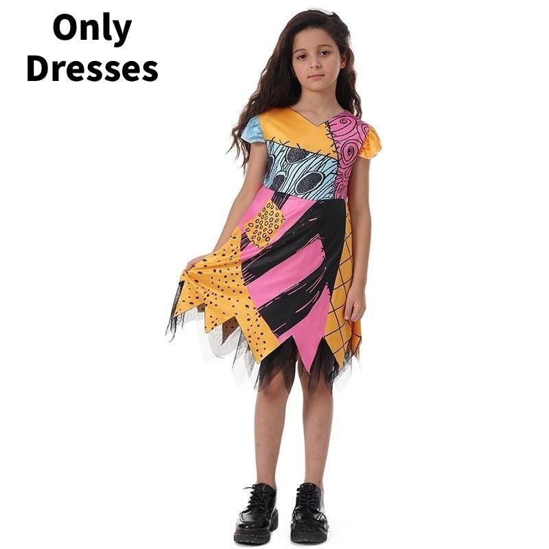 

Кошмар перед Рождеством Девочки Хэллоуин Привидение Кошмар Детский Косплей 150cm