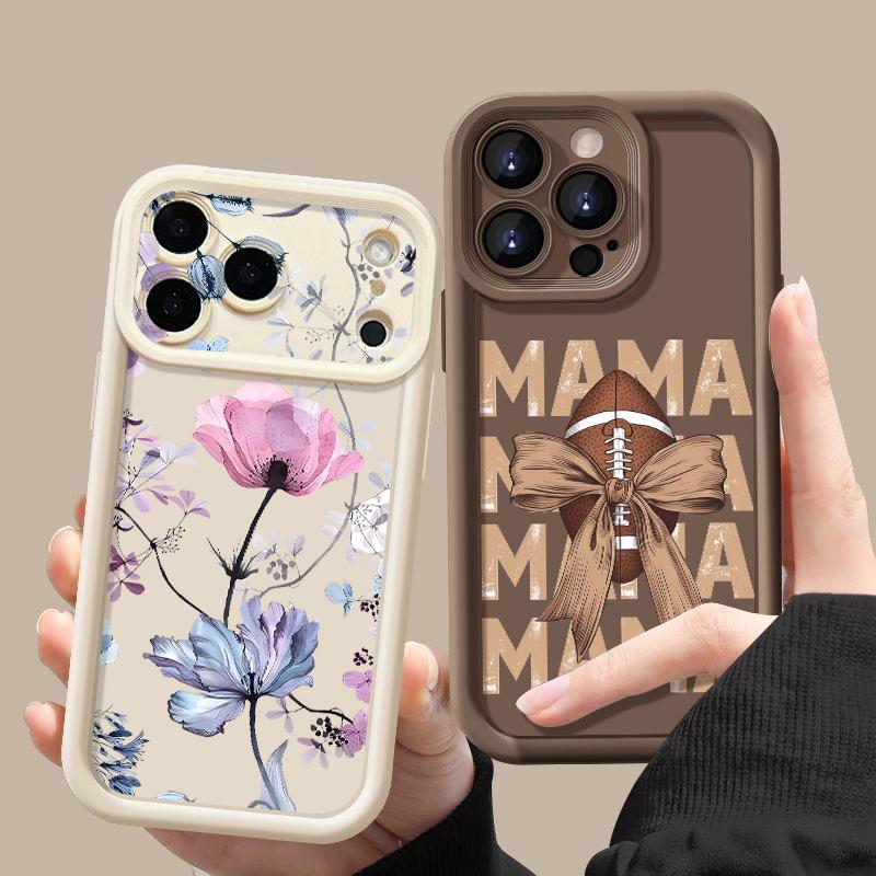 Floral Pattern Case For iPhone 17 Pro Max Shockproof Soft Silicone Bumper Cover For iPhone 16 15 Pro Max 14 13 11 16E 17E