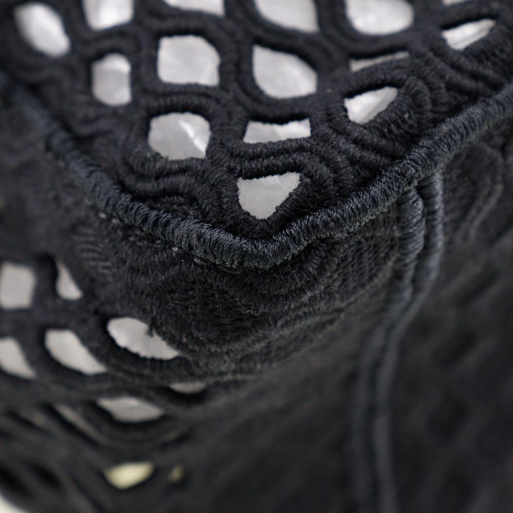 Dior Messenger Shoulder Bag mesh black canvas Women Used