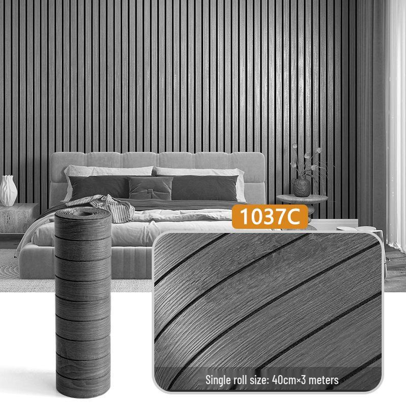 3D Wood Grain Self-Adhesive Waterproof Wall Panel Decor